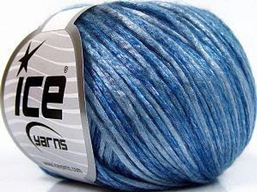 8 Skeins Blue Shades, Rockabilly 66217 Ice Yarns Worsted 50gr 136 yds